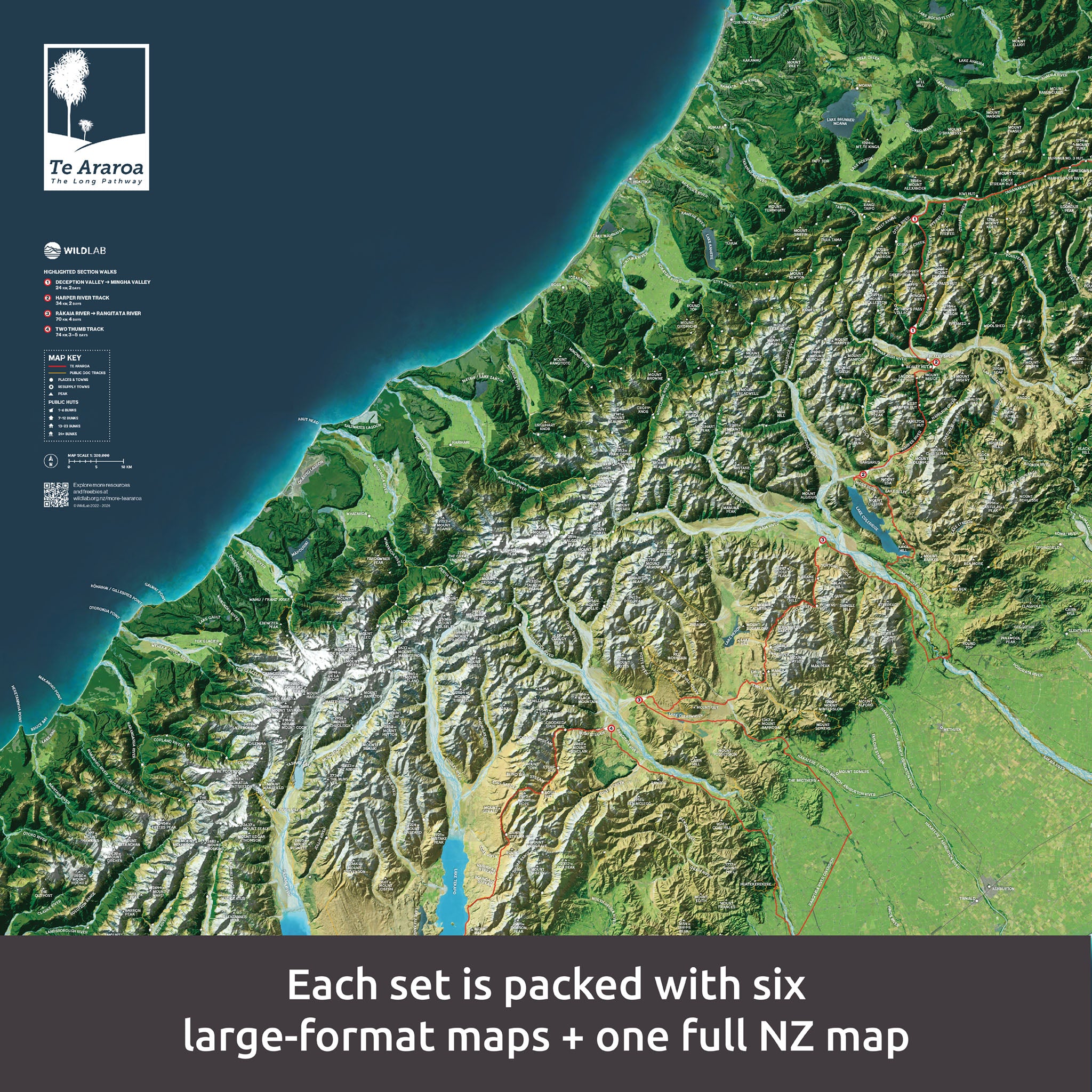 Te Araroa Map Series and Toolkit